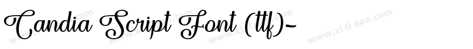 Candia Script Font (ttf)字体转换